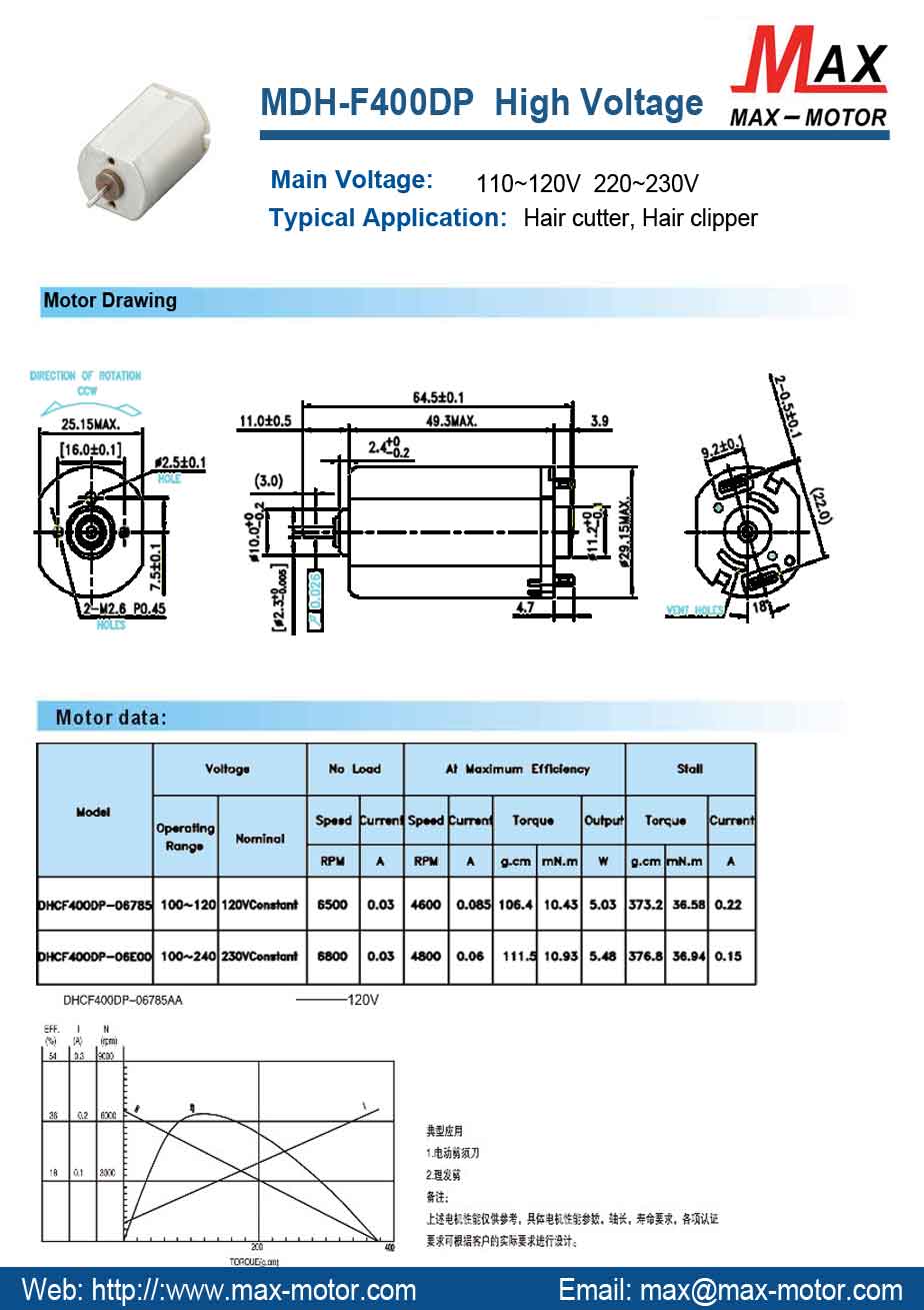 DC HIGH VOLTAGE MOTOR