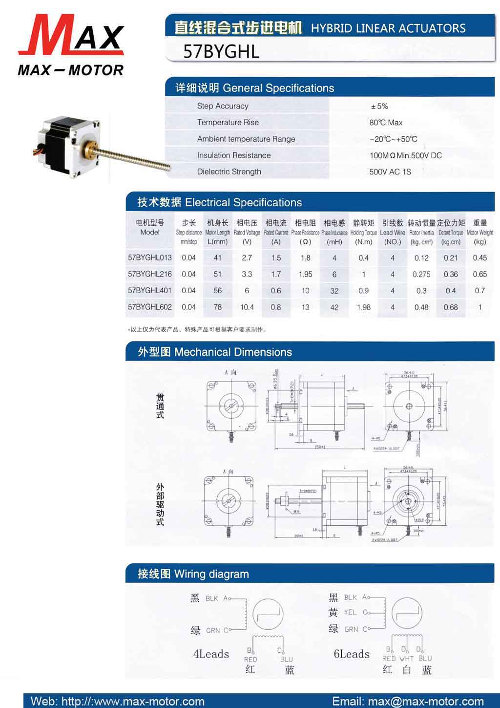 Hybrid Linear Motor 57BYGL