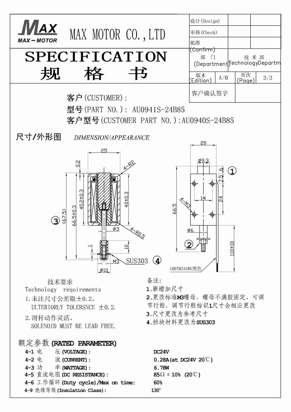 Solenoid coils AU0941